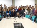 i ragazzi della III liceo del "S. Caterina", ospiti in studio